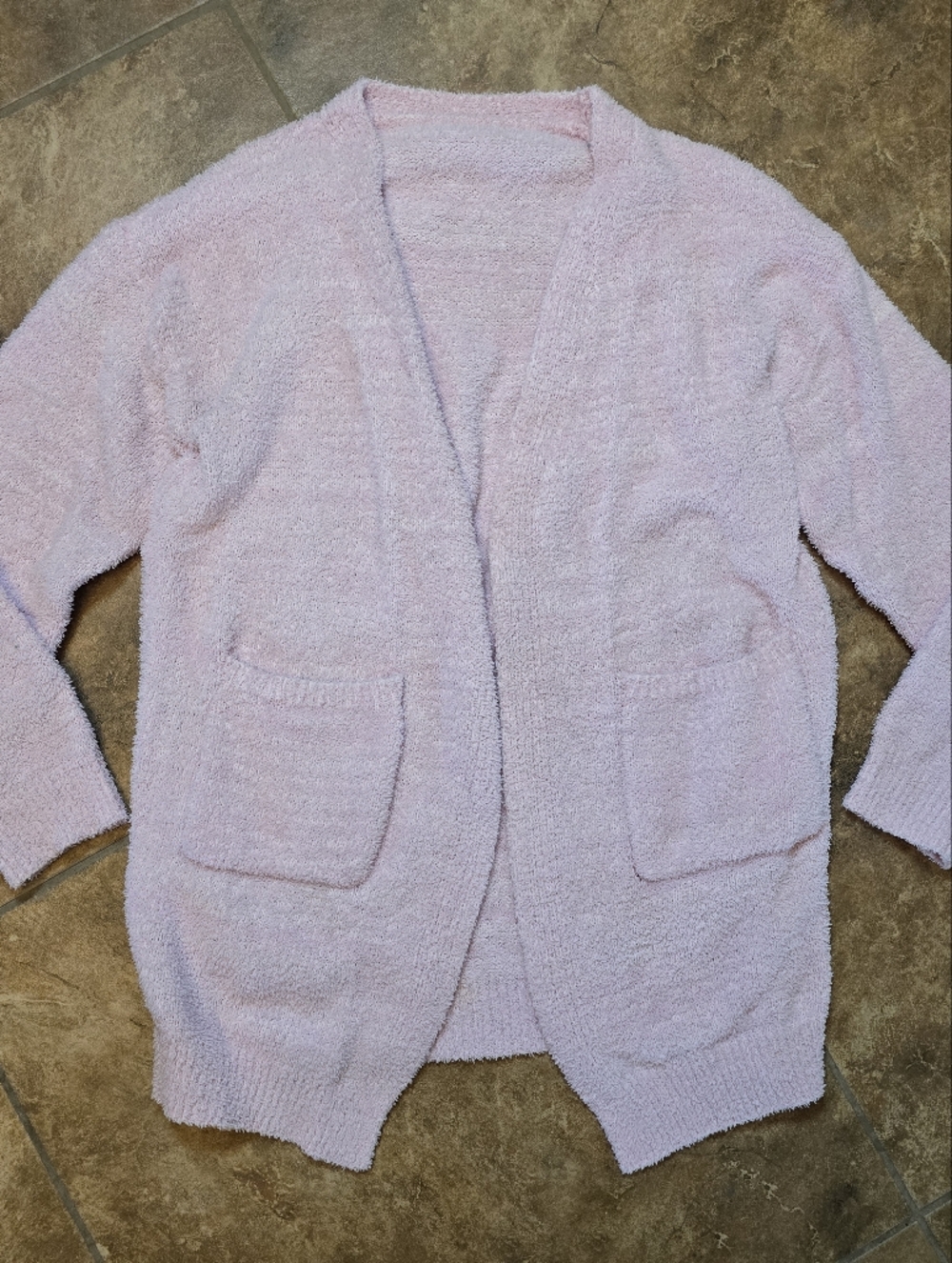 Light Pink | SHEIN | Chenille Duster Cardigan